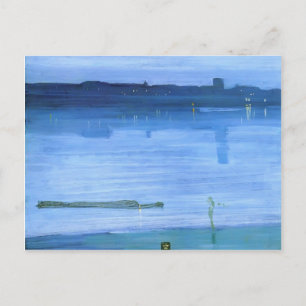 Cartão Postal James Whistler- Noite, Azul e Prata: Chelsea