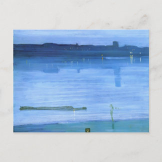 Cartão Postal James Whistler- Noite, Azul e Prata: Chelsea