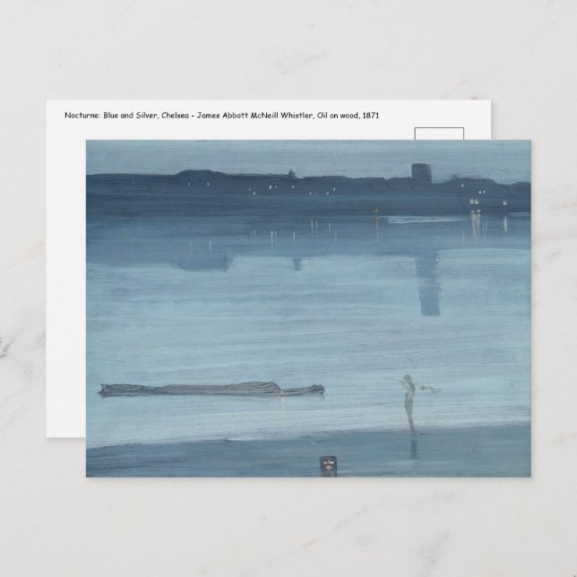 Cartão Postal James Whistler - Noite: Chelsea (Frente/Verso)