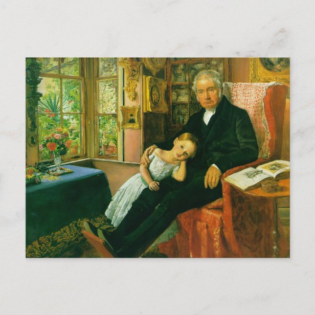 Cartão Postal James Wyatt e sua neta Mary (Frente)