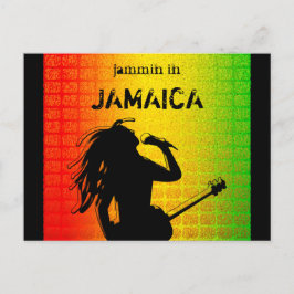 Cartão Postal Jammin na Jamaica Reggae Rstafan Rasta Postcard