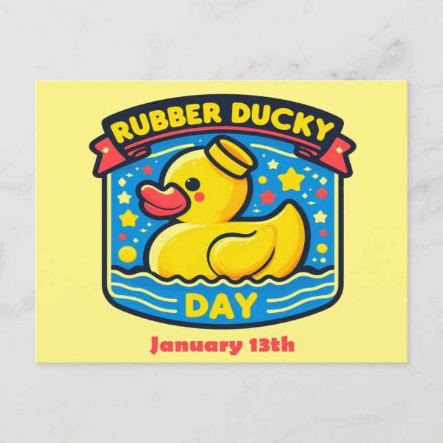 Cartão Postal Jan 13 - Rubber Ducky Day (Frente)