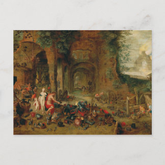 Cartão Postal Jan Brueghel - Forja de Vulcano