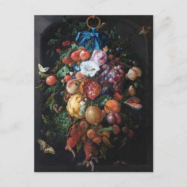 Cartão Postal Jan Davidsz de Heem, Festa de Frutas e Flores (Frente)