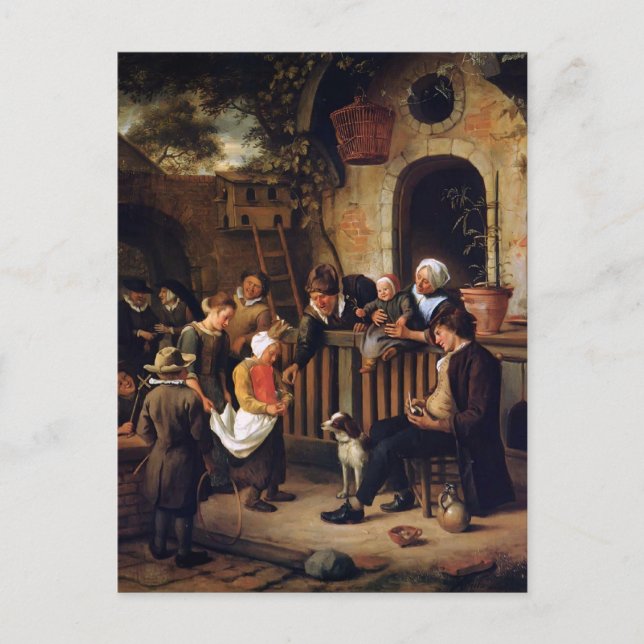 Cartão Postal Jan Steen- Pequeno Coletor (Frente)