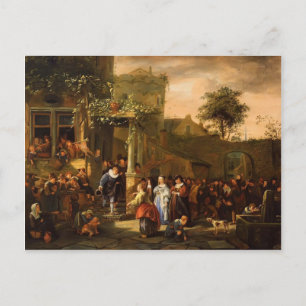 Cartão Postal Jan Steen - Um Casamento na Vila