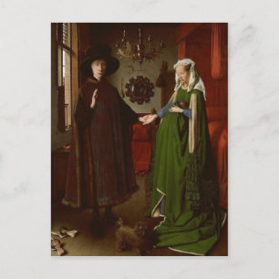 Cartão Postal Jan van Eyck (c. 1390-1441) O Retrato Arnolfini