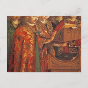Cartão Postal Jan Van Eyck - O Retábulo de Gante - Anjo Cantando