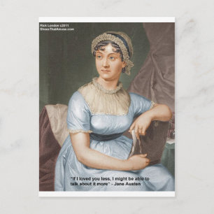 Cartão Postal Jane Austen Adorava Menos Citação Em Presentes E