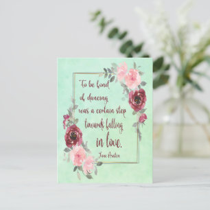 Cartão Postal Jane Austen Cote para ser amante do cartão-postal 