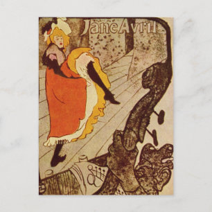 Cartão postal Jane Avril por Henri de Toulouse-Lau