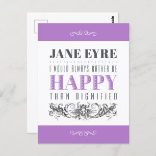 Cartão Postal Jane Eyre Citação - Eu Sempre Preferencialmente Fe
