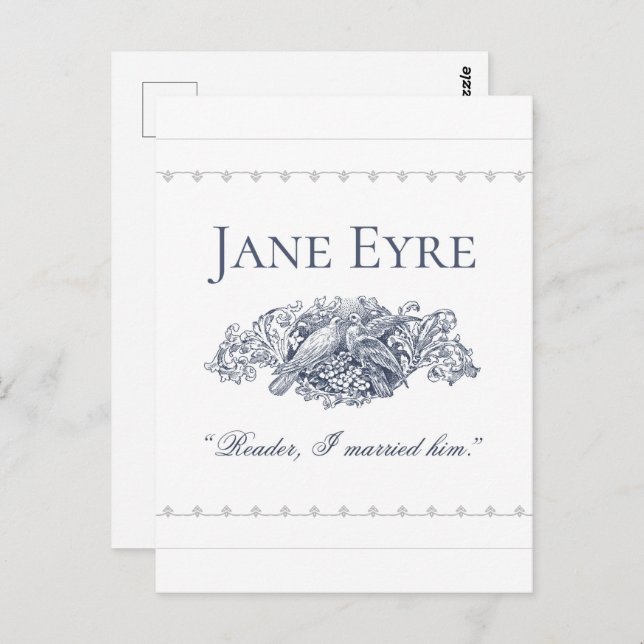 Cartão Postal Jane Eyre - Leitor Que Eu Casei Com Ele - Doves (Frente/Verso)