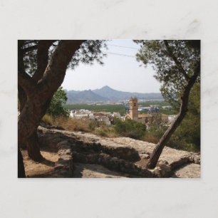 Cartão Postal Janela através das árvores.