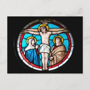 Cartão Postal Janela De Vidro De Crucificação