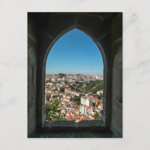 Cartão Postal Janela do Castelo de São Jorge, Portugal - Cartaz