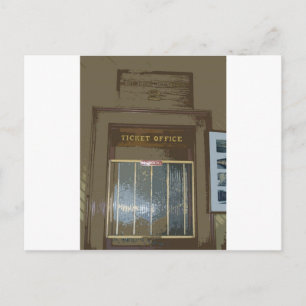 Cartão Postal Janela do título da estação de trem