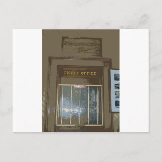 Cartão Postal Janela do título da estação de trem