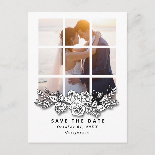 Cartão Postal Janela Elegante com Imagem de Casamento Salve a Da (Frente)