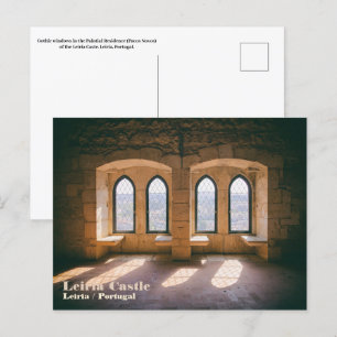 Cartão Postal Janelas góticas na Residência Palatial do Castelo 