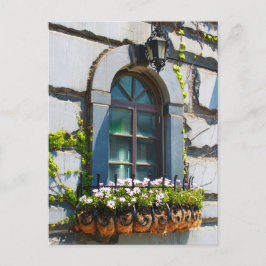 CARTÃO POSTAL JANELAS PORTAS FLORES EDIFÍCIO POSTCROSSING