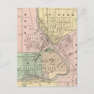 Cartão Postal Janesville, distrito de Rock Co