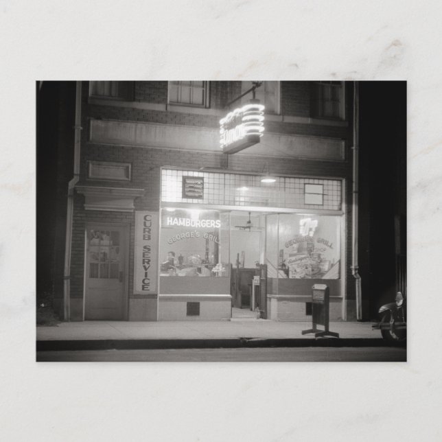 Cartão Postal Jantar à Noite, 1940 (Frente)