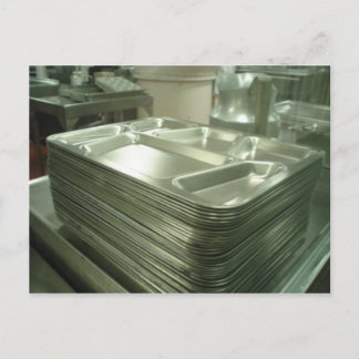 Cartão Postal Jantar bandejas