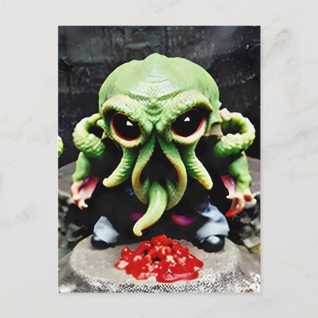 Cartão Postal Jantar com Cthulhu (Frente)