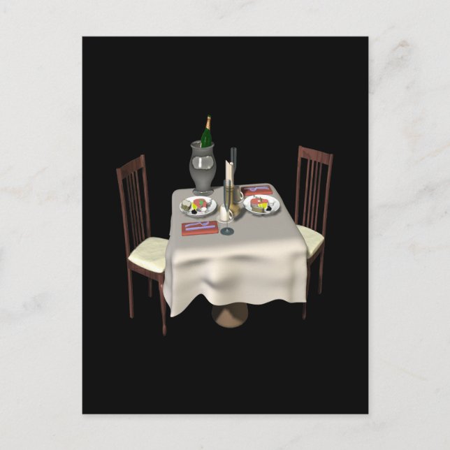 Cartão Postal Jantar por dois (Frente)
