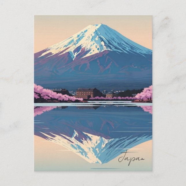Cartão Postal Japan Mount Fuji Fujisan Postcard (Frente)