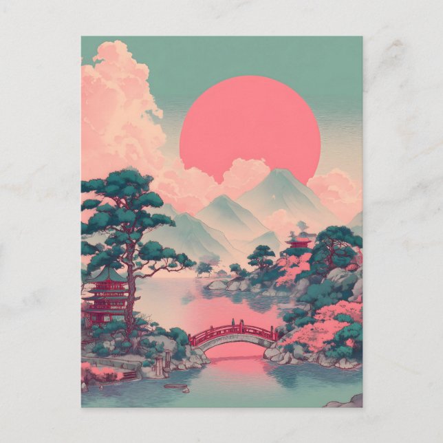 Cartão Postal Japan vintage (Frente)