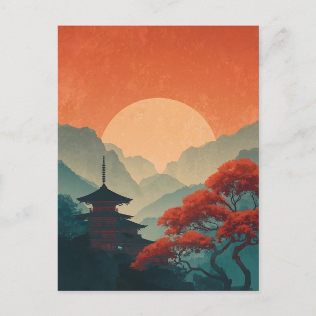 Cartão Postal Japan vintage (Frente)