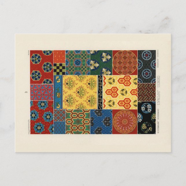 Cartão Postal Japanese and Chinese textiles postcard (Frente)