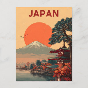 Cartão Postal Japão Monte Fuji vintage