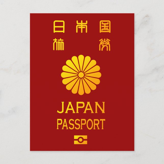 Cartão Postal japão passaporte (Frente)
