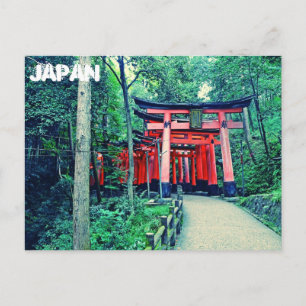Cartão postal - Japão - Portas Torii em Quioto