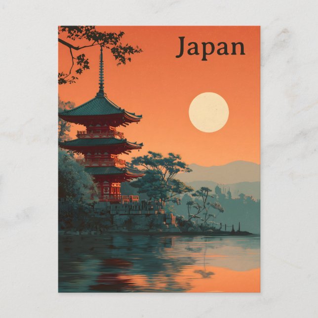 Cartão Postal Japão vintage (Frente)