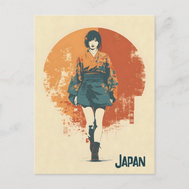 Cartão Postal Japão vintage (Frente)