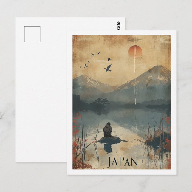 Cartão Postal Japão Vintage Familiar Viagem (Frente/Verso)