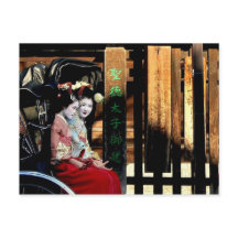 Japonês Geisha em um Rickshaw
