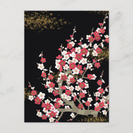 Cartão Postal Japonês Sakura Cherry Blossom Fine Art
