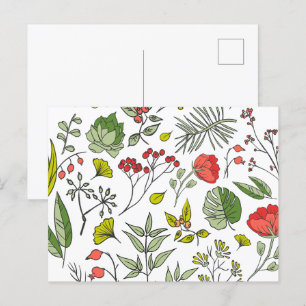 Cartão Postal Jardim Botânico de Flor Selvagem