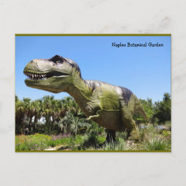 Cartão Postal Jardim Botânico de Nápoles da Flórida - T Rex Dino