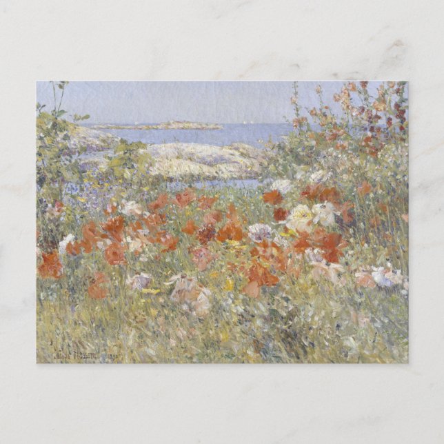 Cartão Postal Jardim Celia Thaxter de Frederick Childe Hassam (Frente)
