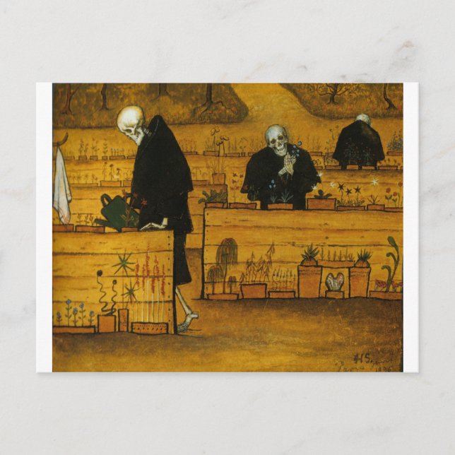 Cartão Postal Jardim da Morte de Hugo Simberg (Frente)