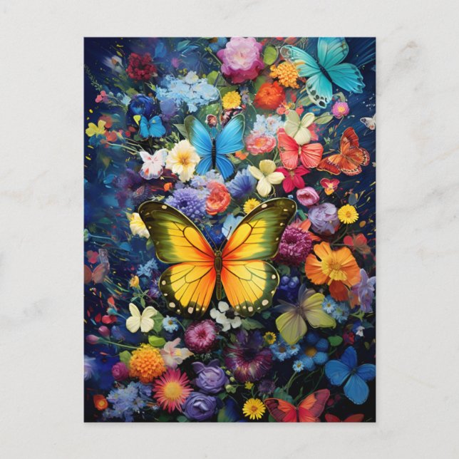 Cartão Postal Jardim de Borboletas (Frente)