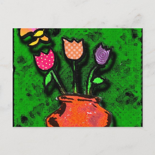 Cartão Postal jardim de borboletas (Frente)