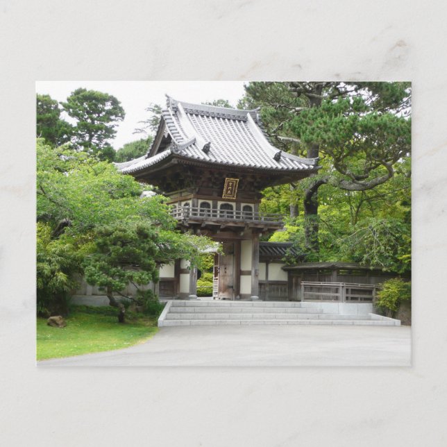 Cartão Postal Jardim de chá japonês em São Francisco (Frente)