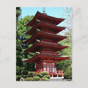 Cartão Postal Jardim De Chá Japonês No Parque Da Porta Do Ouro